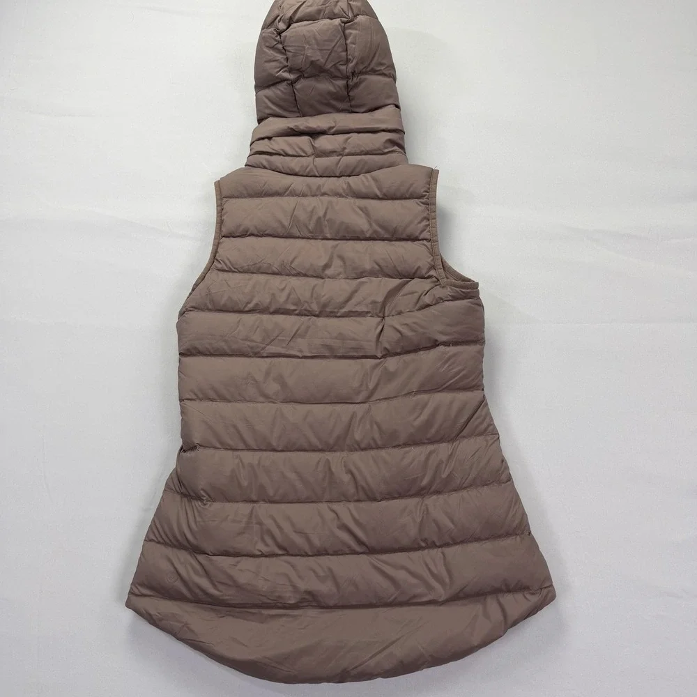 Lululemon Down & Around Vest Women's Size 6 Hooded Long Puffer Down